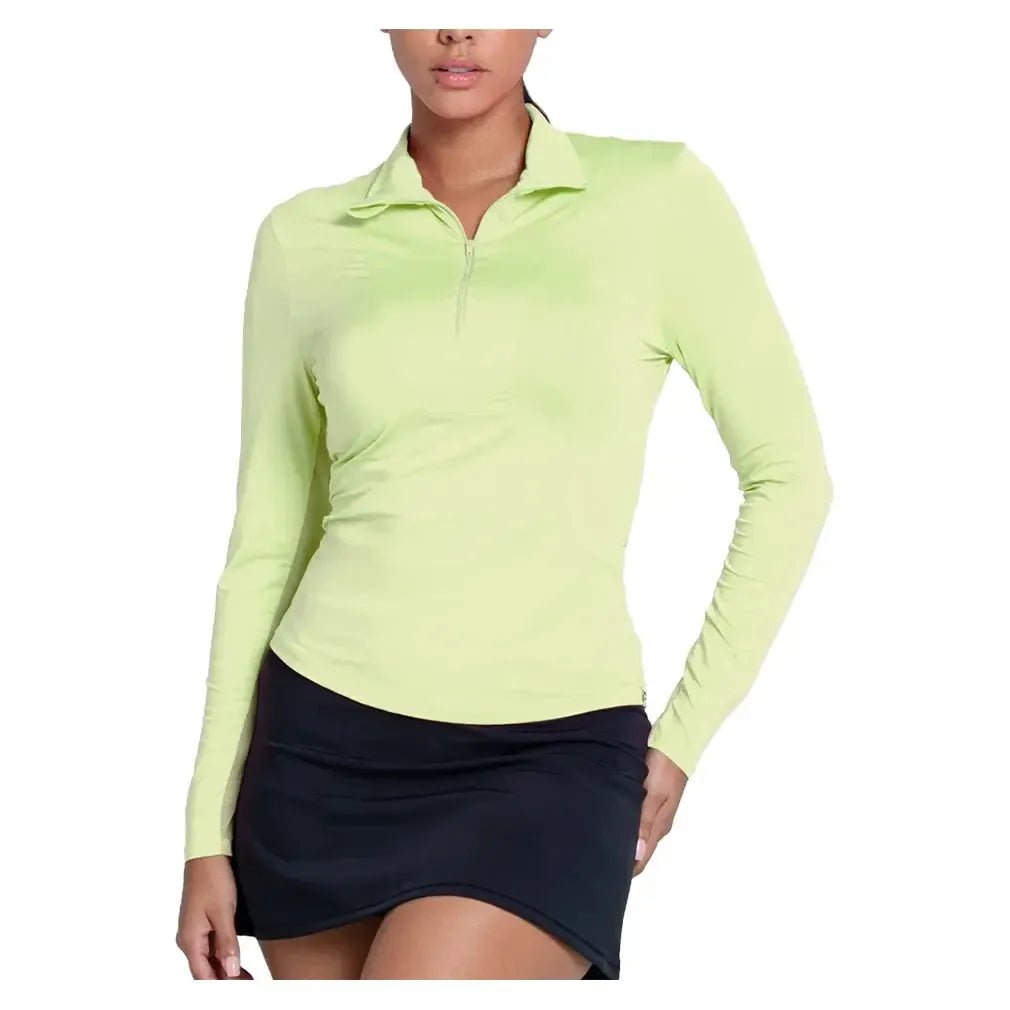 Women's LUV Free Play Zip Long Sleeve Tennis Top Lemon FrostTienda Tennis