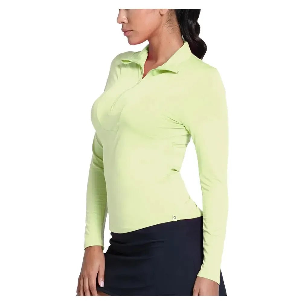 Women's LUV Free Play Zip Long Sleeve Tennis Top Lemon FrostTienda Tennis