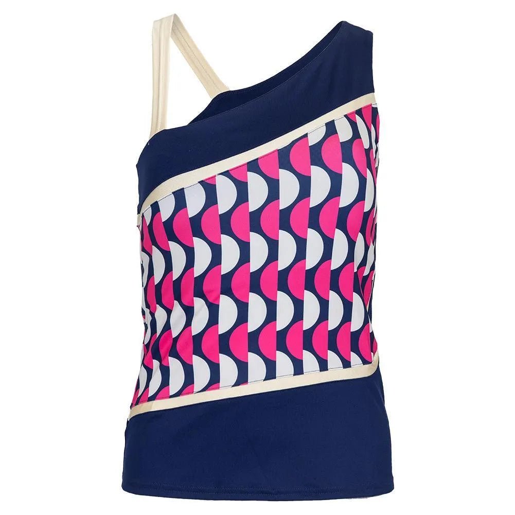 Women's Off - Shoulder Tennis Tank Geo Print and InkTienda Tennis