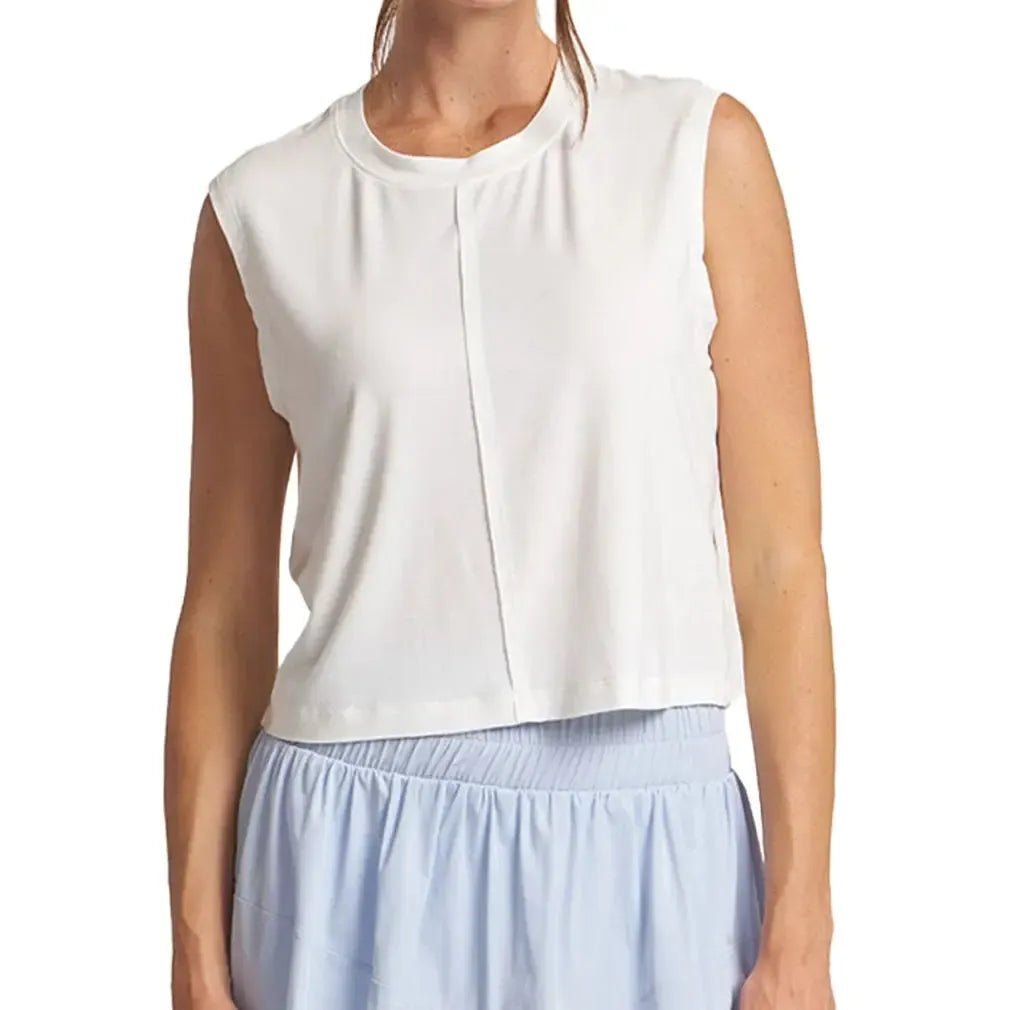 Women's Overlap Back Tennis Top WhiteTienda Tennis