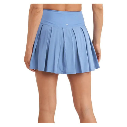 Women's Piped Pleated Tennis Skort Bay Blue and WhiteTienda Tennis
