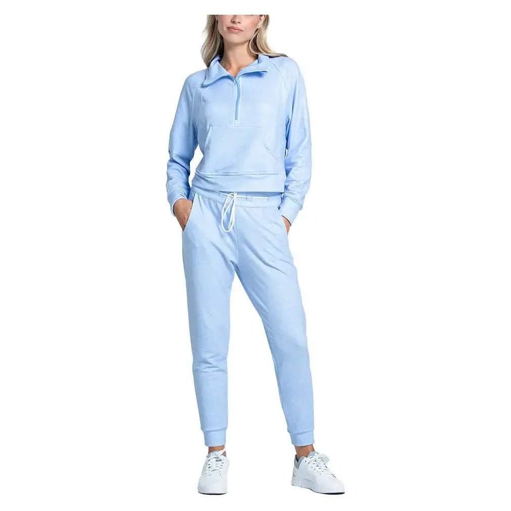 Women's Renew Heather 1/4 Zip Long Sleeve Tennis TopTienda Tennis
