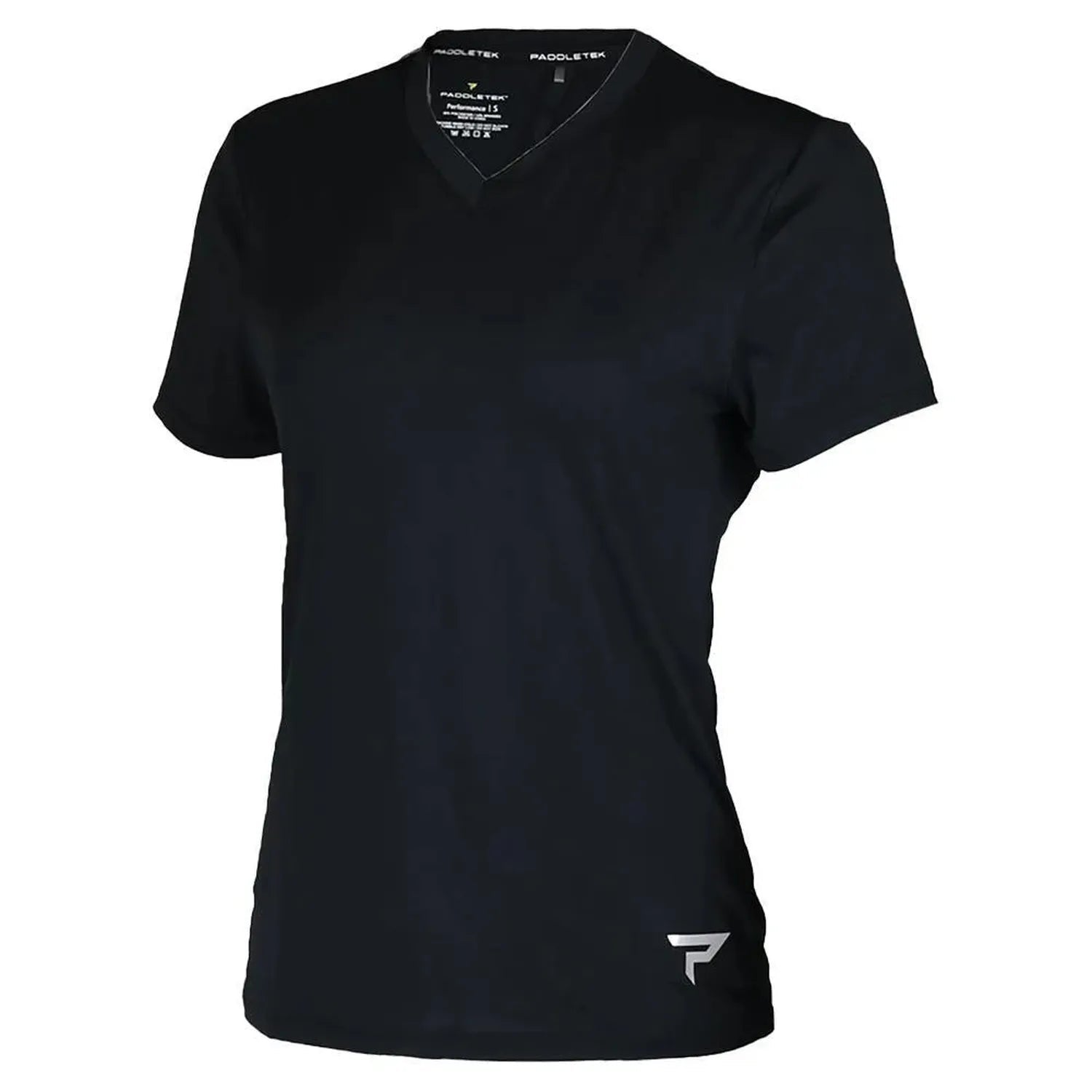 Womens Short Sleeve Performance Top Black and SleetTienda Tennis