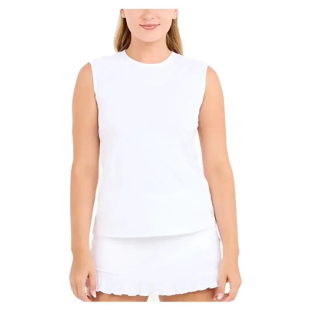 Women's Sleeveless Tennis Top WhiteTienda Tennis