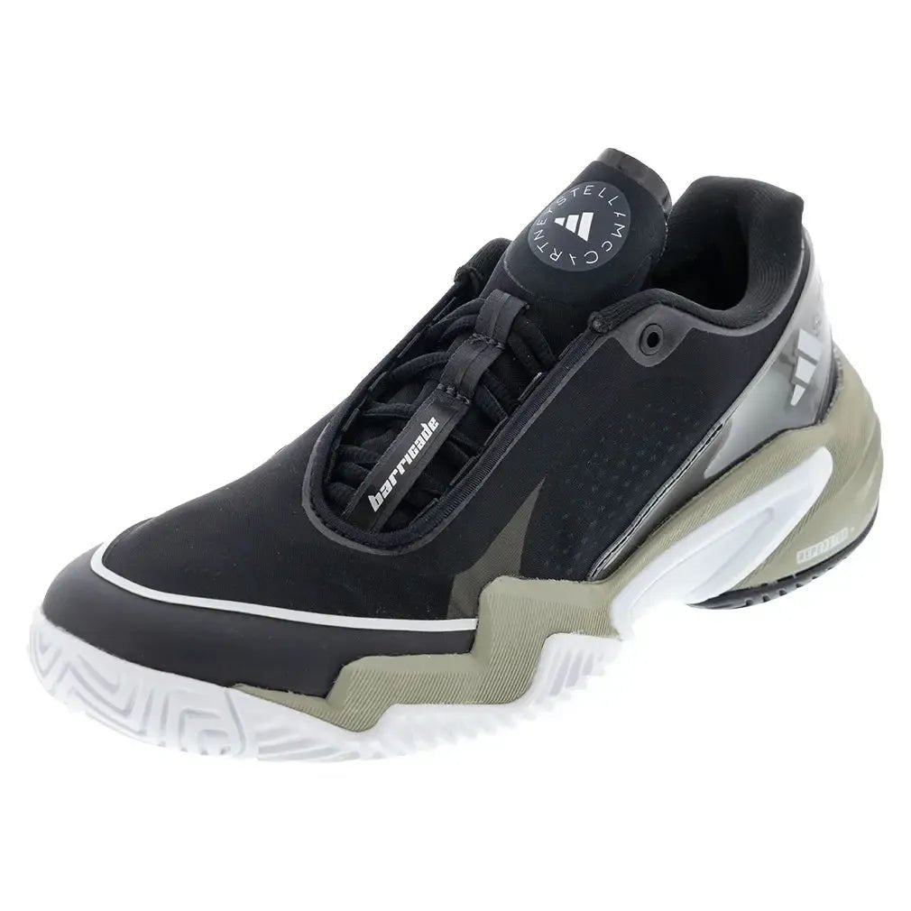 Women's Stella McCartney Barricade Tennis Shoes Core Black and Silver MetallicTienda Tennis