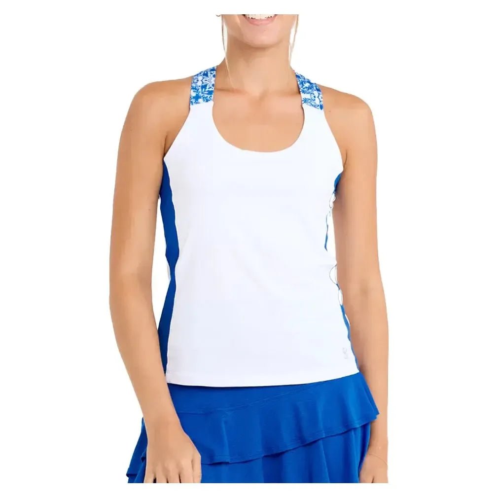 Women's Tennis Tank White and Sandra TilesTienda Tennis