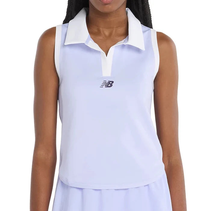 Women's Collared Tournament Tennis Tank Daybreak Purple
