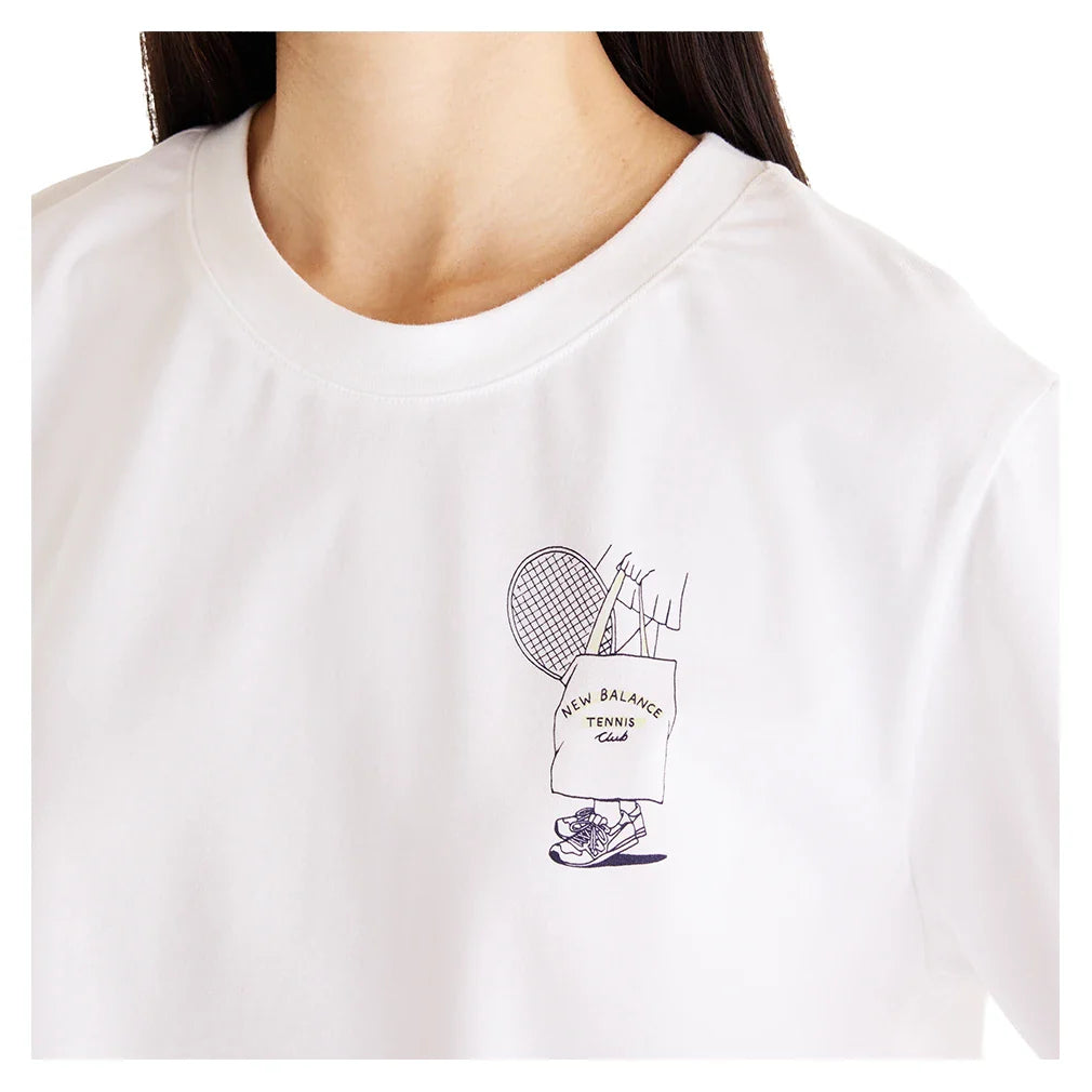 Women's Graphic Tennis T Shirt White
