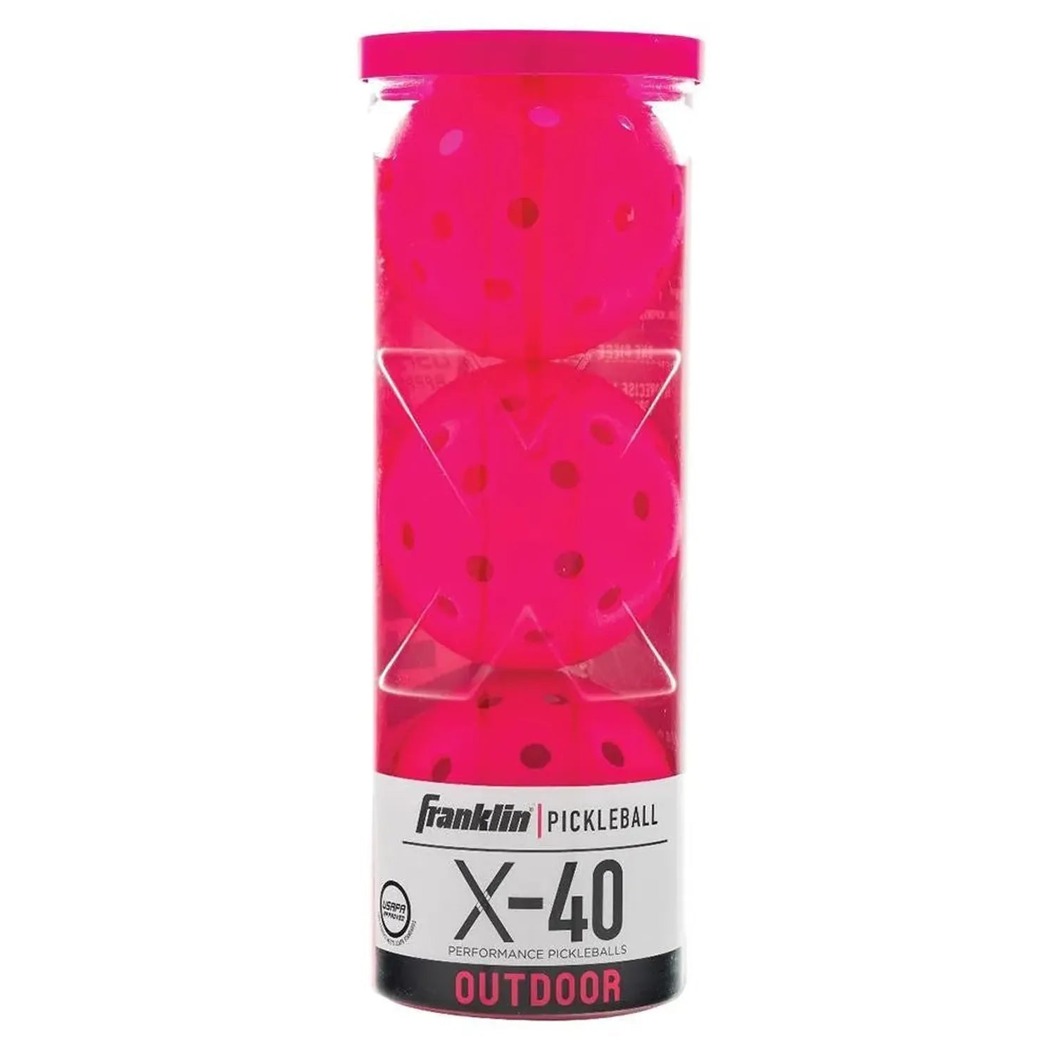 X - 40 Outdoor Pickleballs 3 Pack PinkTienda Tennis