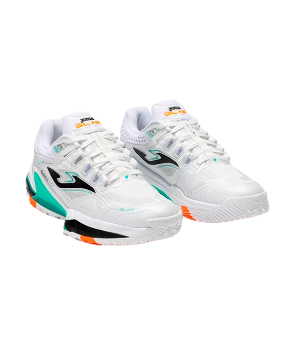 Padel Shoes Joma Slam Men 2502 White/Turquoise 2025