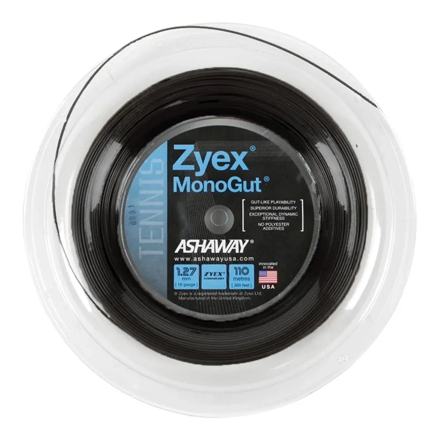 Zyex MonoGut 1.27/16G Tennis String Reel BlackTienda Tennis